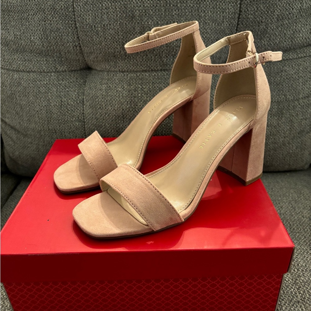 Kelly & Katie Pink Block Heel Sandals